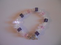 Pulsera cristales cuadrados en zigzag